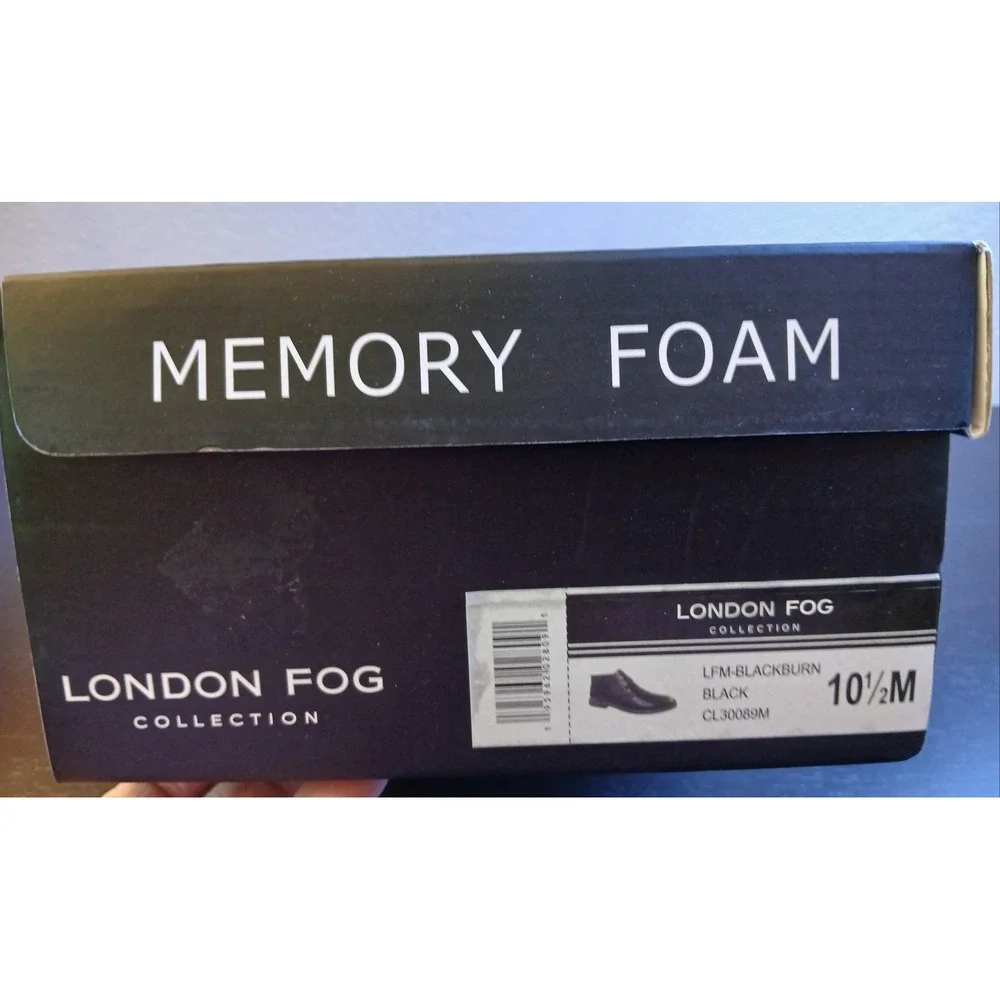 London Fog Blackburn Mens Black Chukka Boots Memory Foam LFM-BLACKBURN 10.5 M